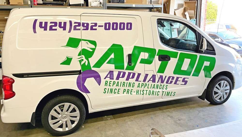 Raptor Appliances Repair van